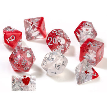Sirius Dice: Hearts Translucent RPG Set
