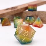 Gemstone Dice: Rainbow Cats Eye