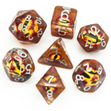Fire Demon Eye RPG Dice Set