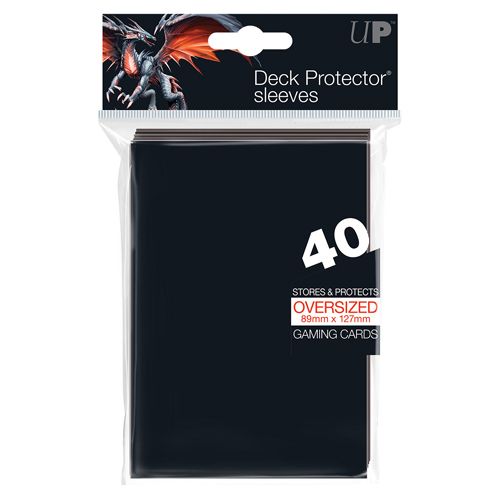 UltraPro Oversized Toploading Sleeves - Black 40ct