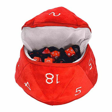 D&D D20 Plush Dice Bag - Red