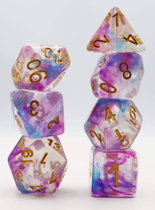 Violet Storm Iridescent RPG Dice Set