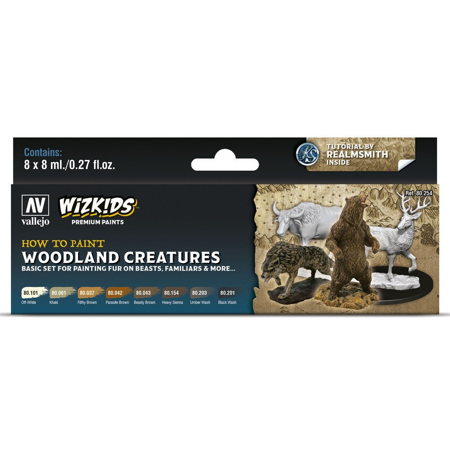 Vallejo-Wizkids Paints Sets: Woodland Creatures