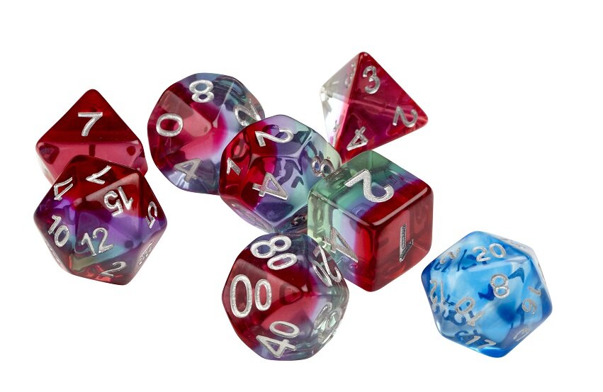 RPG Dice Set: Watermelon