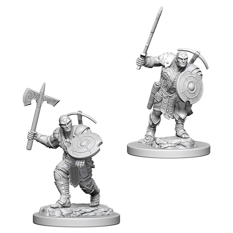 D&D Mini: Male Earth Genasi Fighter