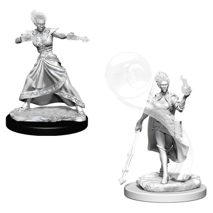 D&D Mini (W05): Female Fire Genasi Wizard
