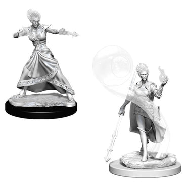 D&D Mini (W05): Female Fire Genasi Wizard