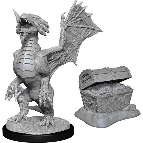 D&D Mini (W13): Bronze Dragon Wyrmling & Treasure