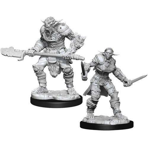 D&D Mini (W15): Male Bugbear Barbarian & Female Bugbear Rogue