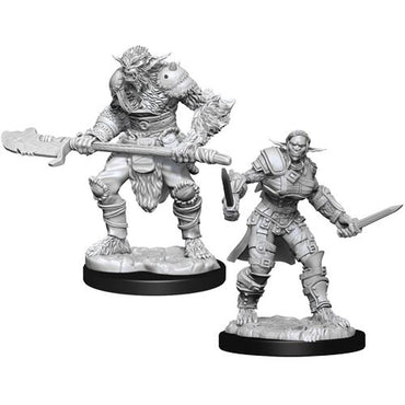 D&D Mini (W15): Male Bugbear Barbarian & Female Bugbear Rogue