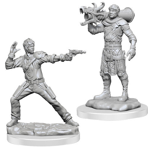 D&D Mini (W19): Male Human Artificer & Apprentice